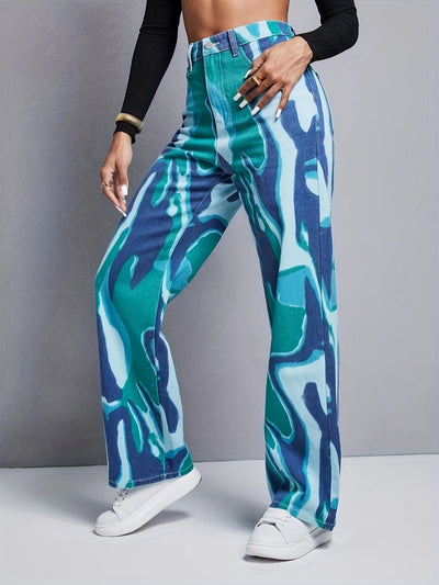 Sierra | Artistic Print Relaxed-Fit Pants