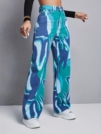 Sierra | Artistic Print Relaxed-Fit Pants