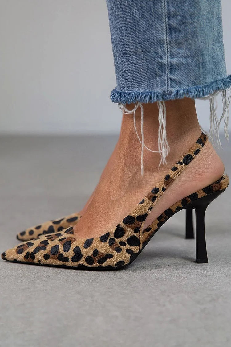 Leonora | Elegant Leopard Pattern Heels