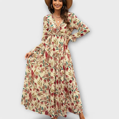 Helen | Elegant Draped Midi Dress