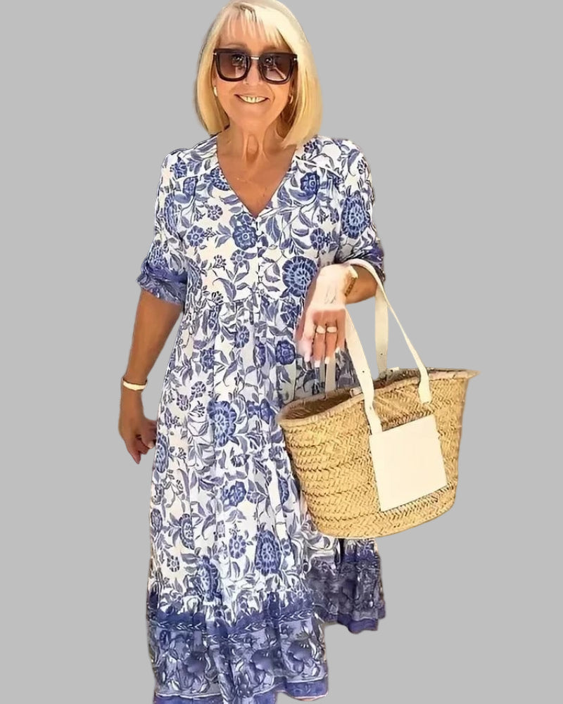 Arias | V-Neck Bohemian Dress