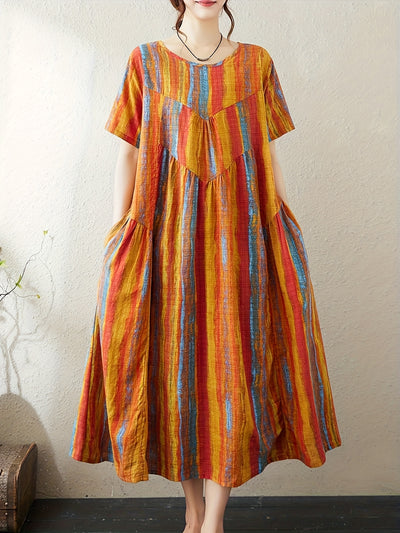 Nora | Sunset Stripe Maxi Dress