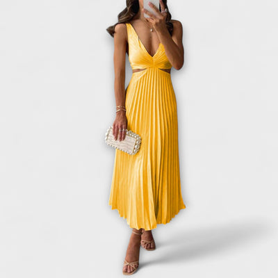 Elina | Elegant Sleeveless Drape Dress