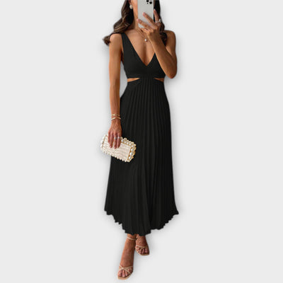 Elina | Elegant Sleeveless Drape Dress