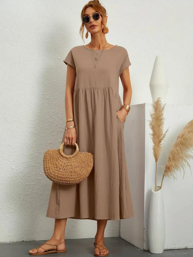 Tessa | Casual Navy Dot Summer Dress