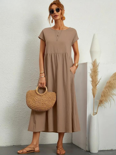 Tessa | Casual Navy Dot Summer Dress