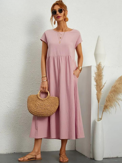 Tessa | Casual Navy Dot Summer Dress