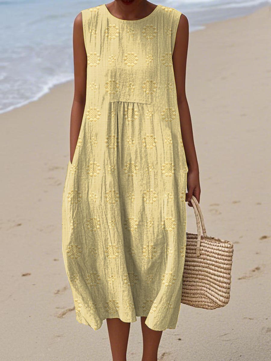 Clara | Sleeveless Embroidered Summer Dress