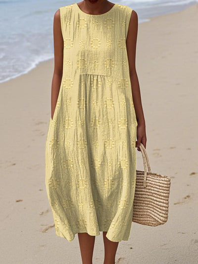 Clara | Sleeveless Embroidered Summer Dress