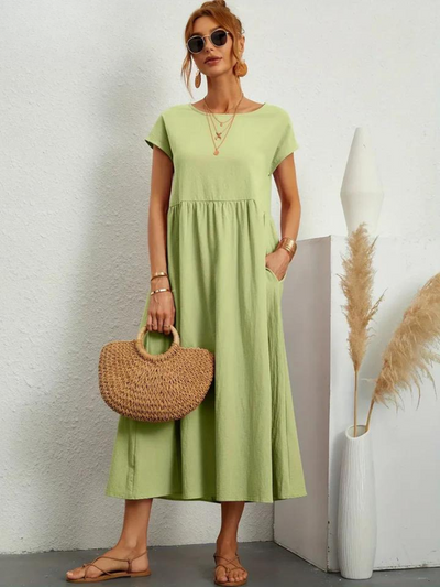 Tessa | Casual Navy Dot Summer Dress