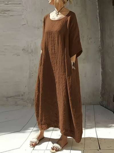 Ellie | Seven-Sleeve Casual Long Dress