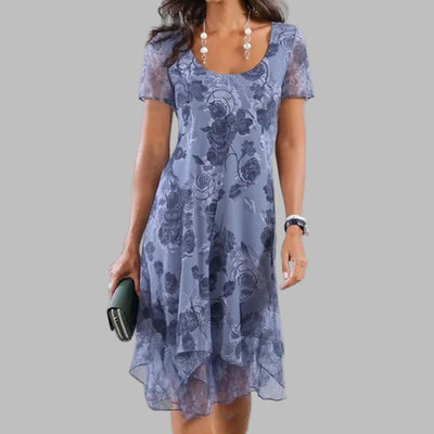 Lunvra | Fresh Round Neck Mini Dress