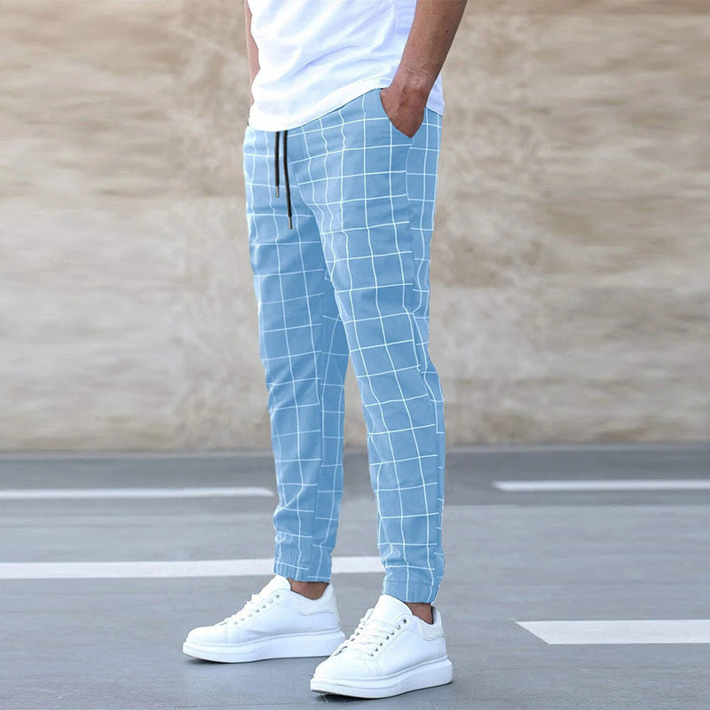 Logan | Slim-Fit Grid Jogger Pants