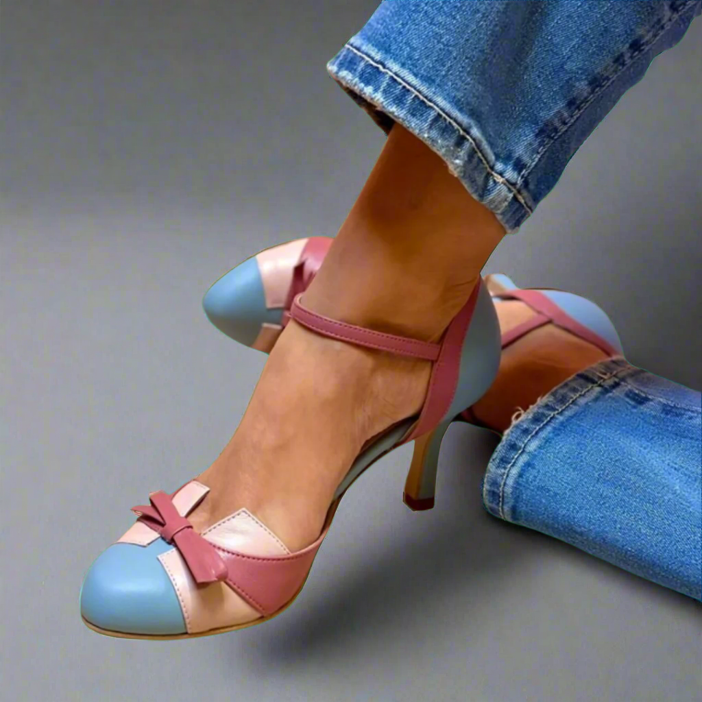 Lottie | Vintage Pastel Bow Heels