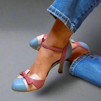 Lottie | Vintage Pastel Bow Heels