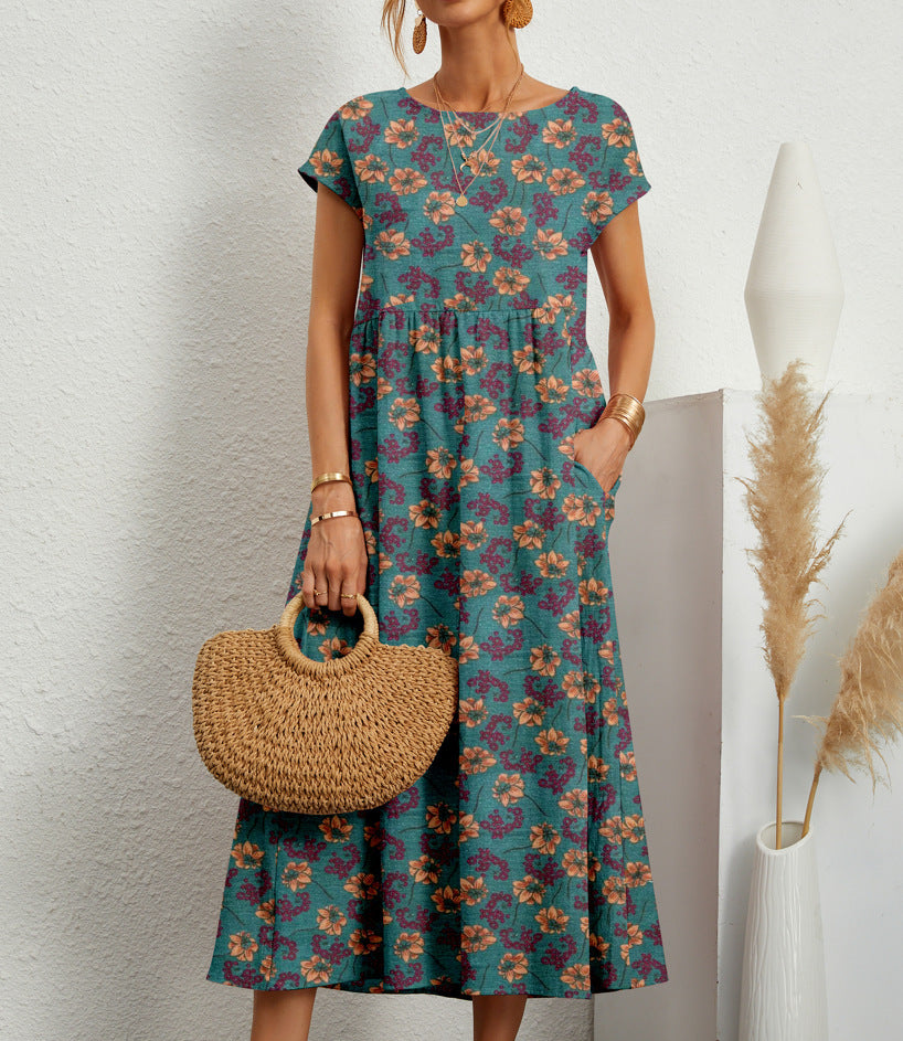 Isla-Rose | Relaxed Fit Boho Floral Midi Dress