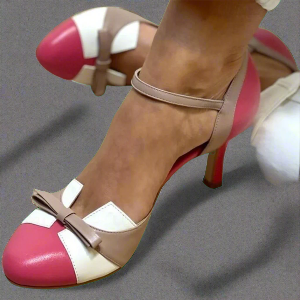 Lottie | Vintage Pastel Bow Heels