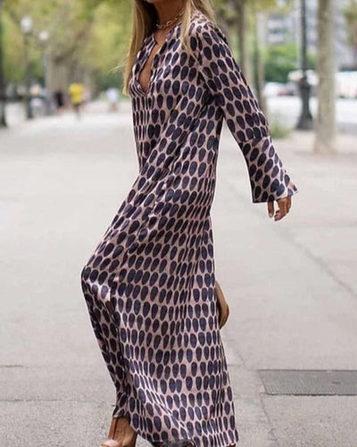 Hazel | Effortless Retro-Print Longline Dress
