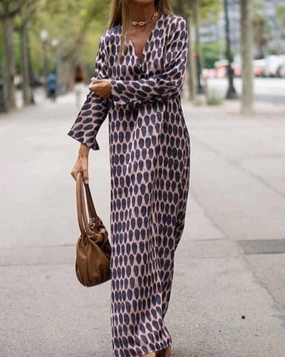 Hazel | Effortless Retro-Print Longline Dress