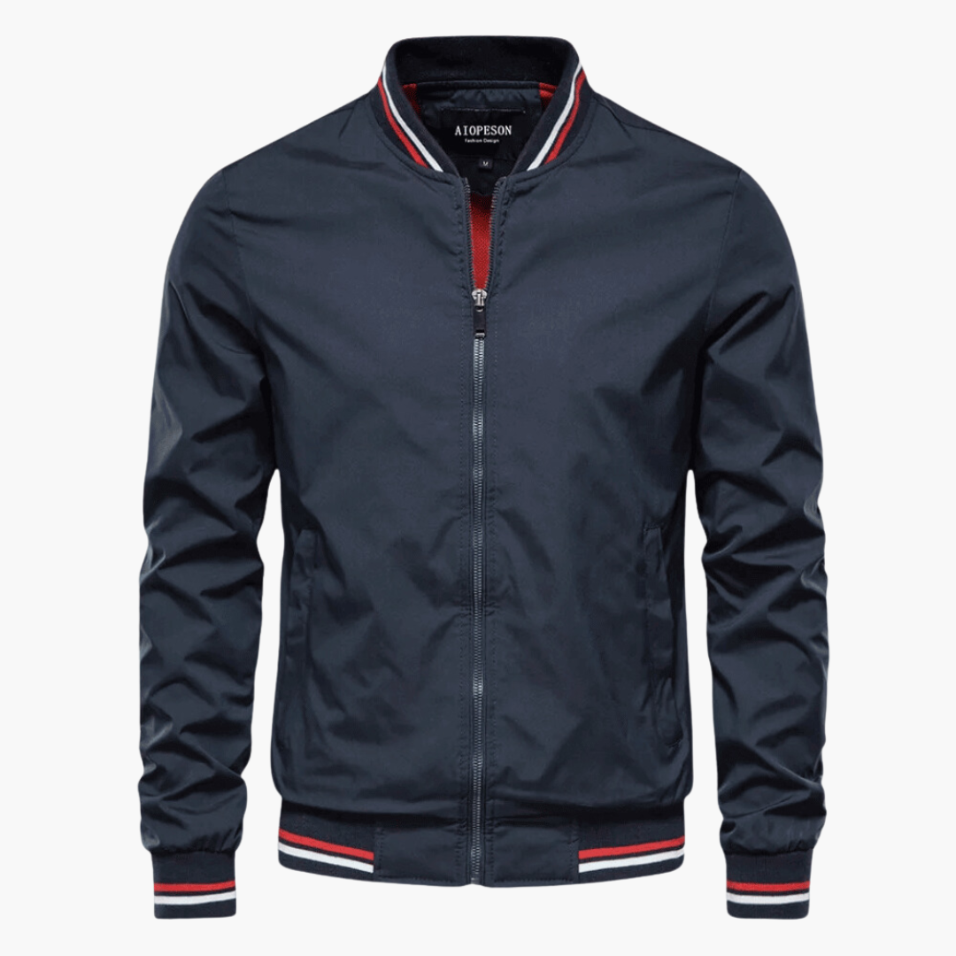 Easton | Classic Varsity-Trim Windbreaker Jacket