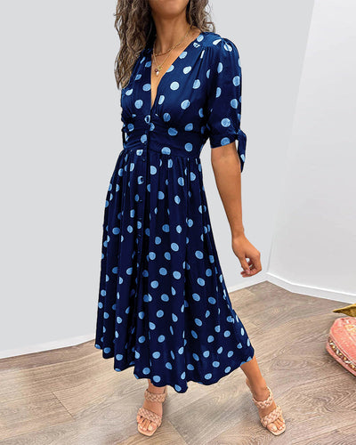 Martha | Vintage-Inspired Polka Dot Midi Dress