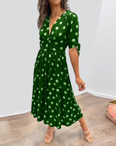 Martha | Vintage-Inspired Polka Dot Midi Dress