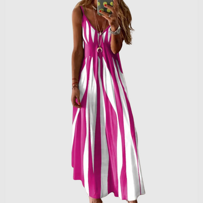 Sophie | Coastal Stripe Relaxed Maxi Dress