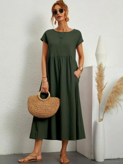 Tessa | Casual Navy Dot Summer Dress