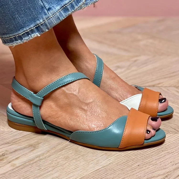 Genevieve | Tricolour Open-Toe Sandals