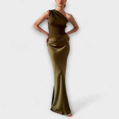 Levana | One-Shoulder Pleated Dress