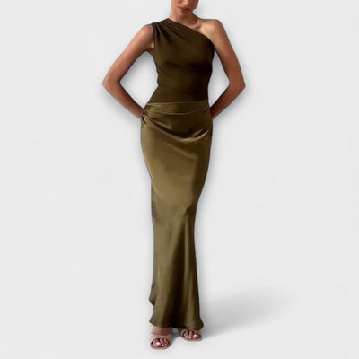 Levana | One-Shoulder Pleated Dress