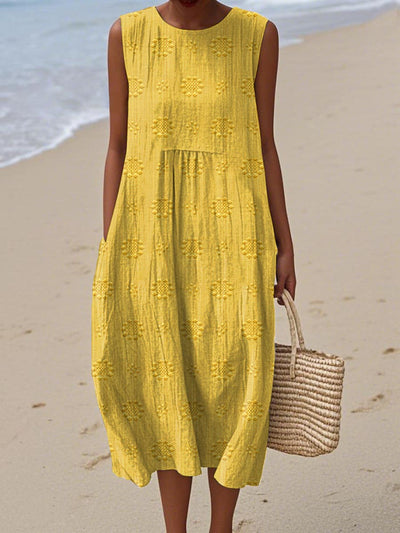Clara | Sleeveless Embroidered Summer Dress