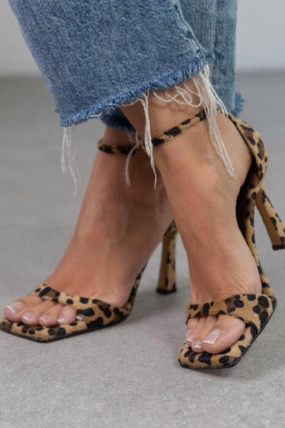 Aria | High Heel Animal Print Sandals
