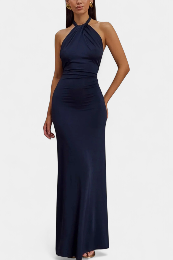 Trinity | Halterneck Twist Dress