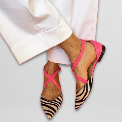 Zara | Wild Chic Zebra Pointed Flats