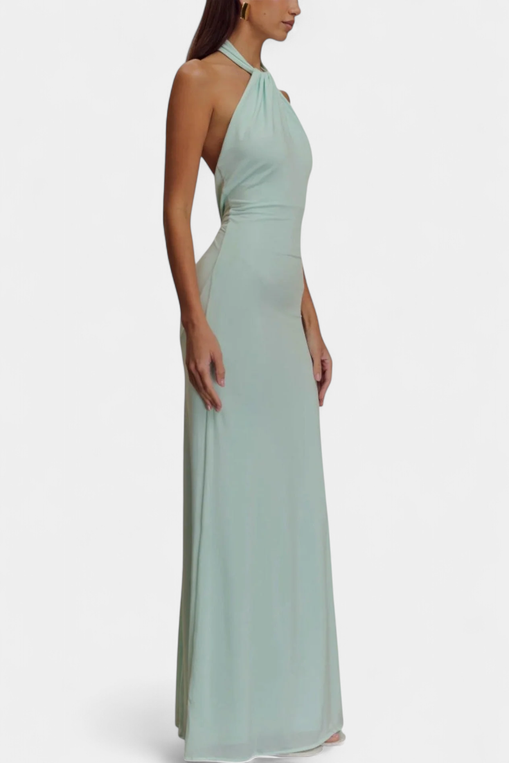 Trinity | Halterneck Twist Dress