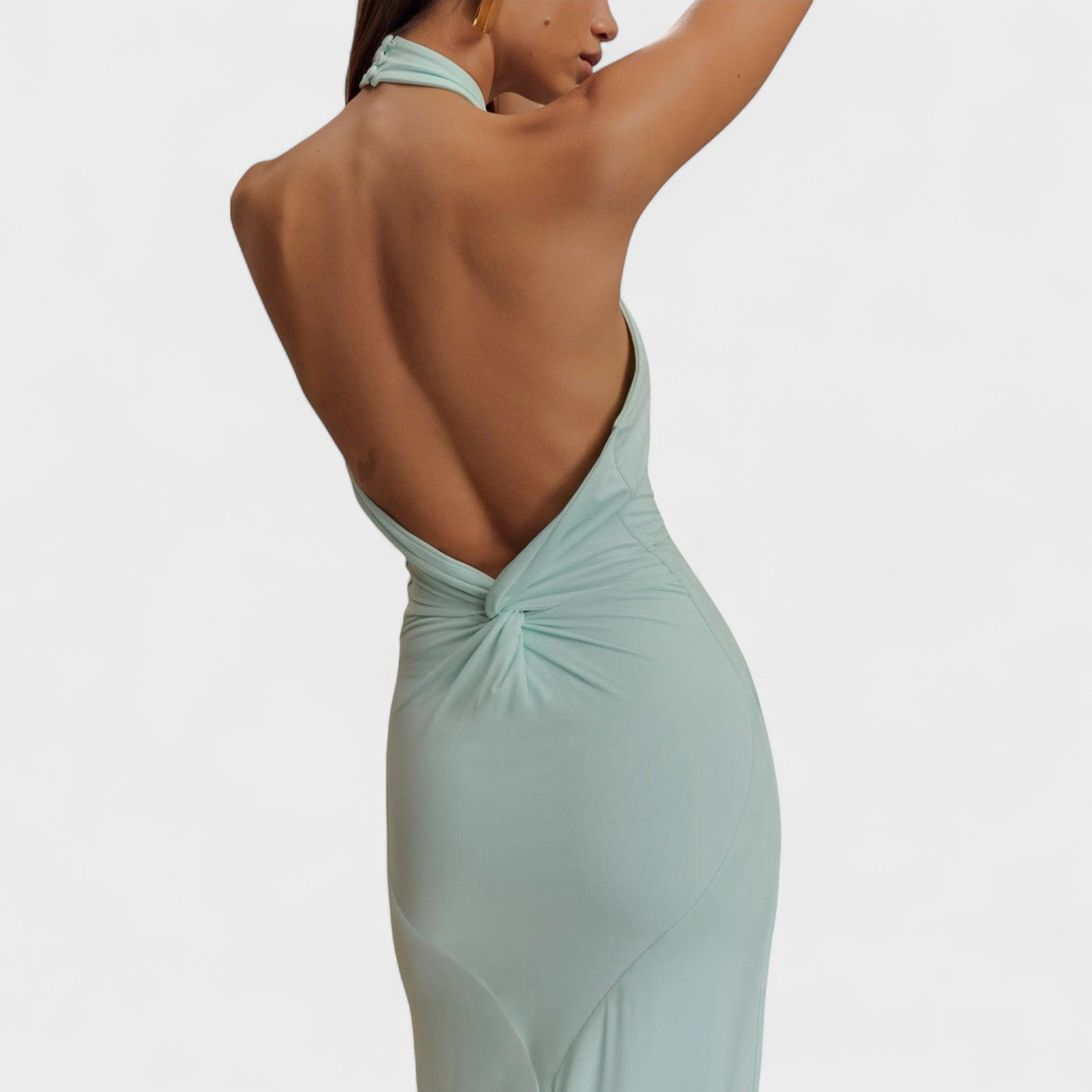 Isla | Sleek Halter Maxi Dress
