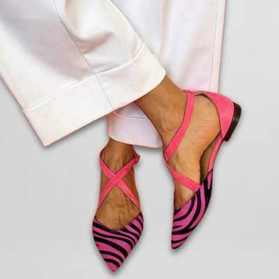 Zara | Wild Chic Zebra Pointed Flats