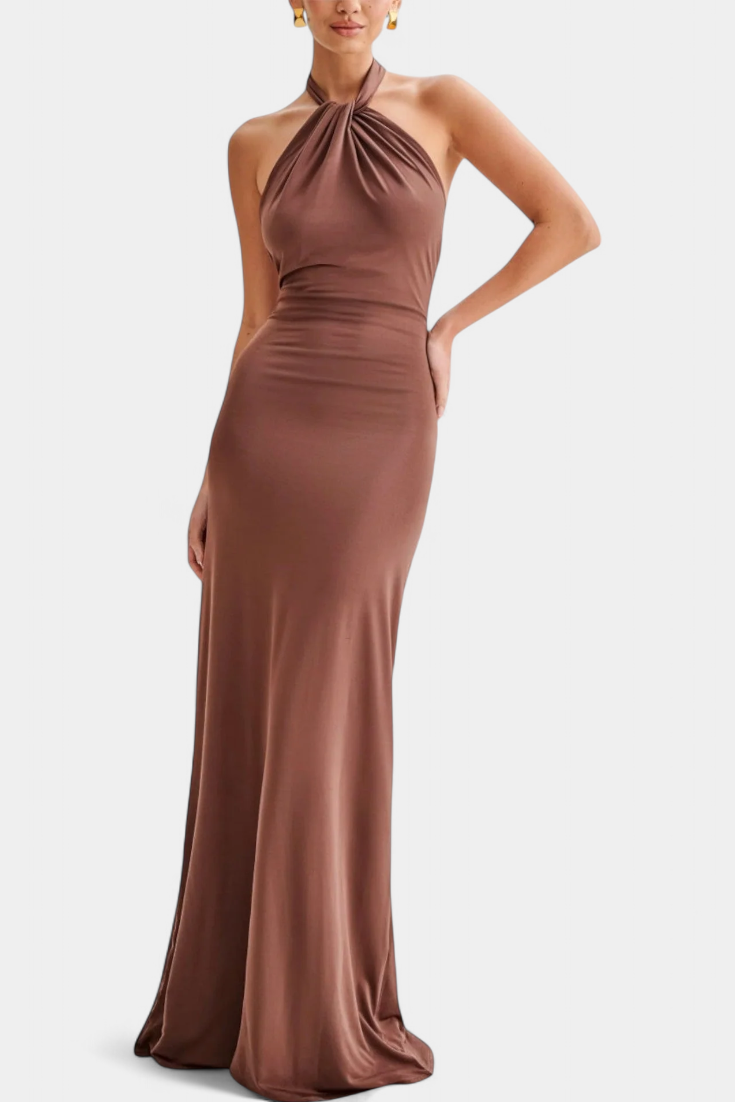 Trinity | Halterneck Twist Dress