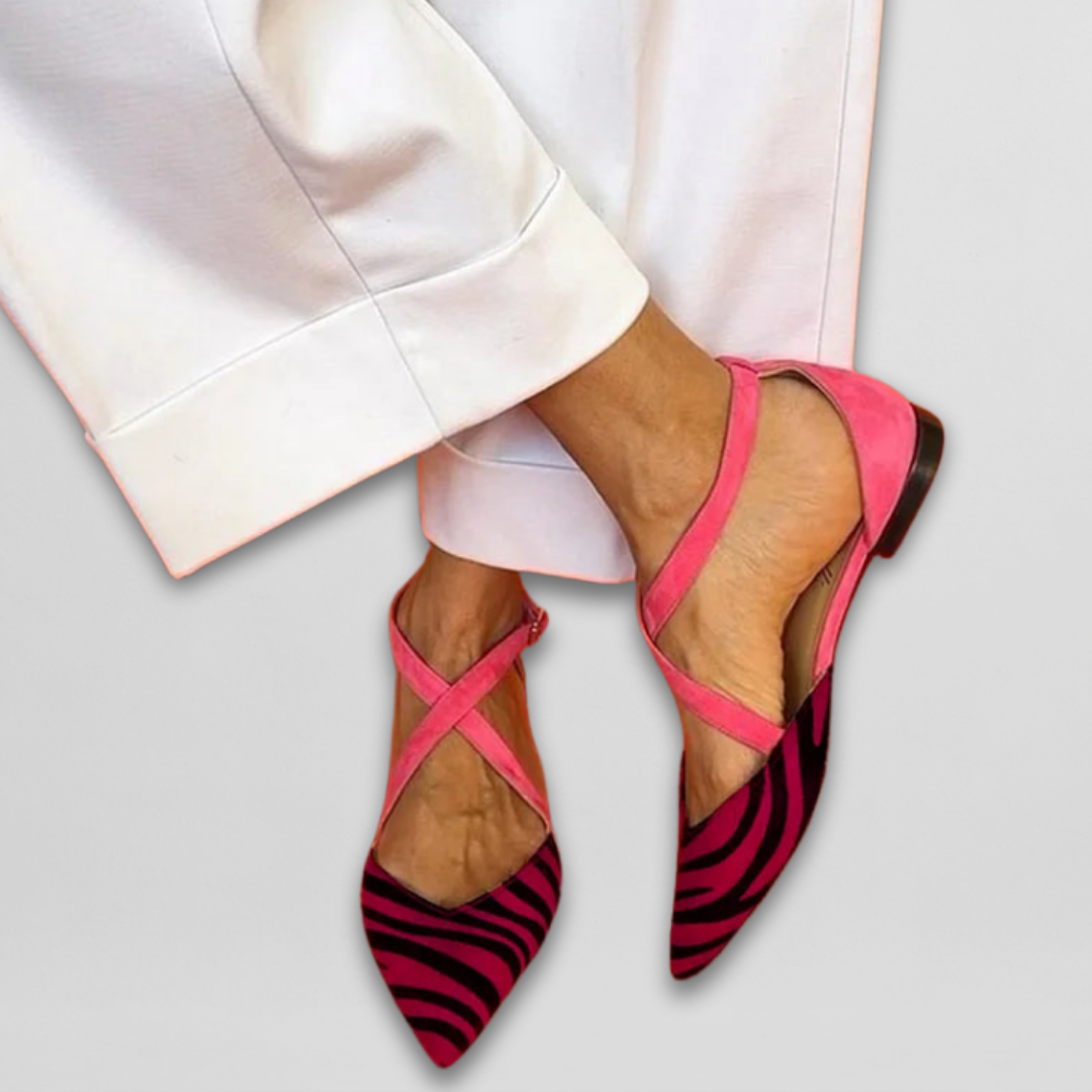 Zara | Wild Chic Zebra Pointed Flats