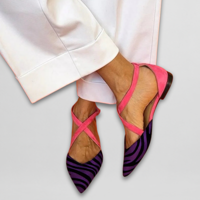Zara | Wild Chic Zebra Pointed Flats