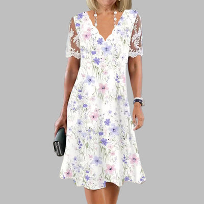 Lunvra | Youthful Floral Print Mini Dress