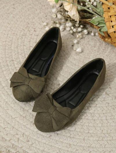 Lena | Soft Bow-Topped Comfort Flats