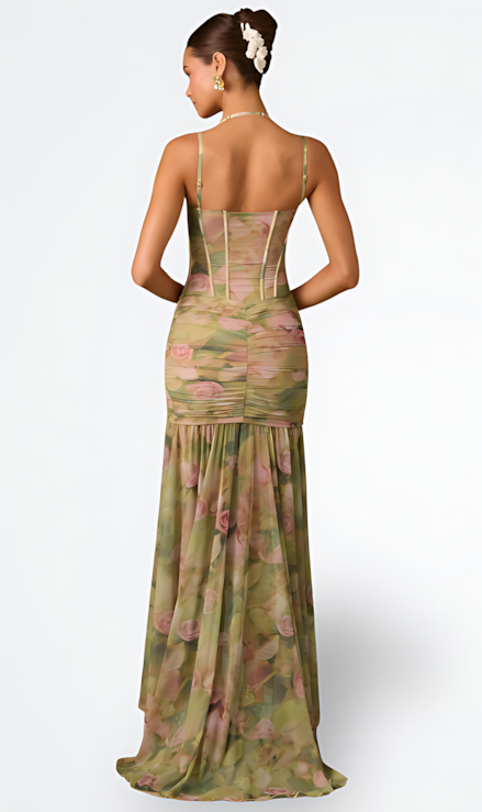 Belinda | Long Elegant Drape Dress