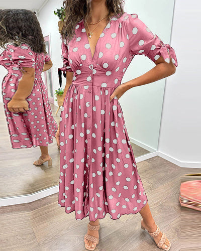 Martha | Vintage-Inspired Polka Dot Midi Dress
