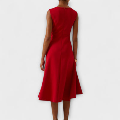 Juliette | Draped Asymmetrical Midi Dress