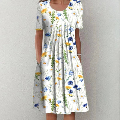 Maisie | Soft Pleated Floral Day Dress