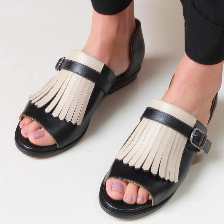 Lucrezia | Fringe Platform Sandals