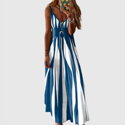 Sophie | Coastal Stripe Relaxed Maxi Dress