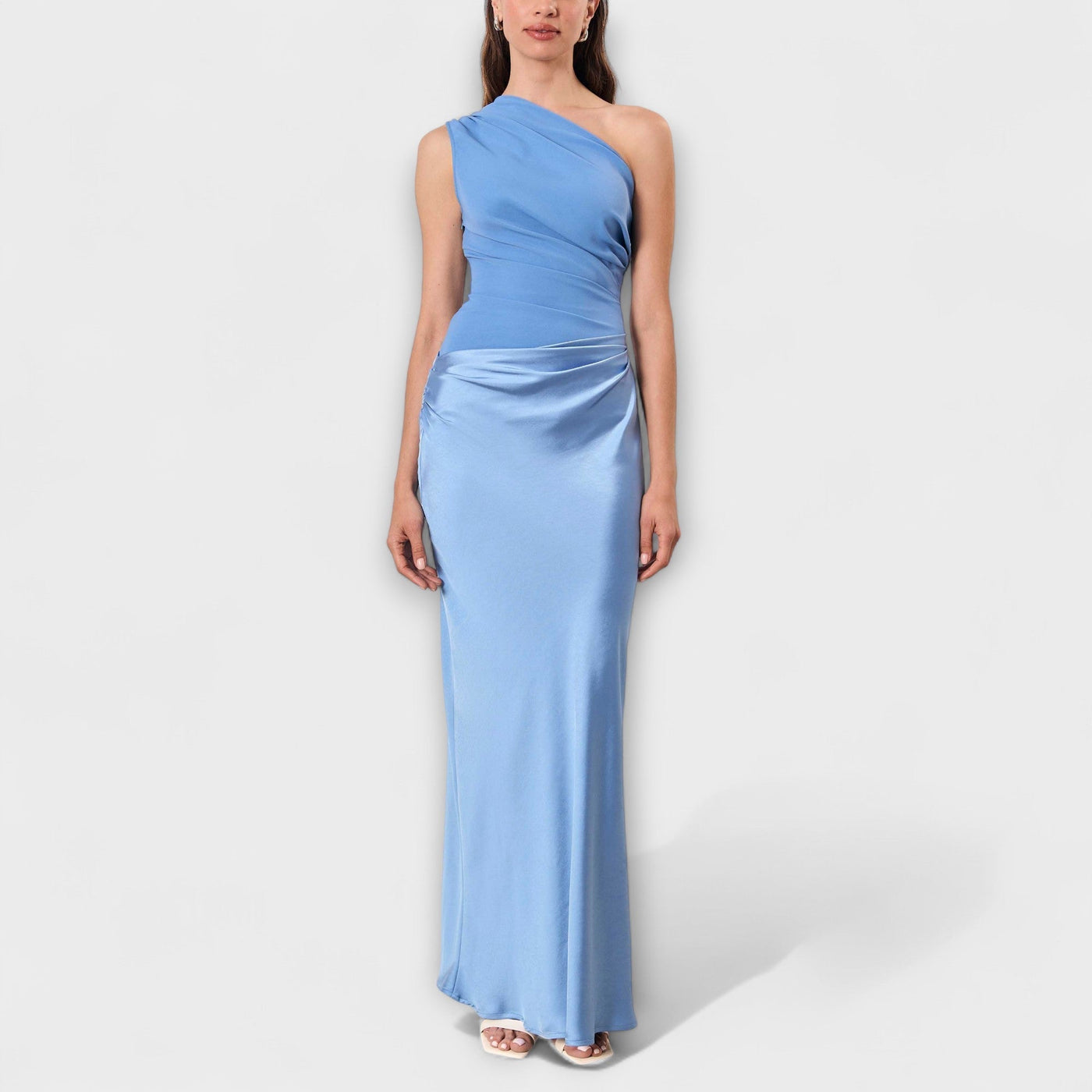 Elsa | Elegant One-Shoulder Pleated Maxi Dress